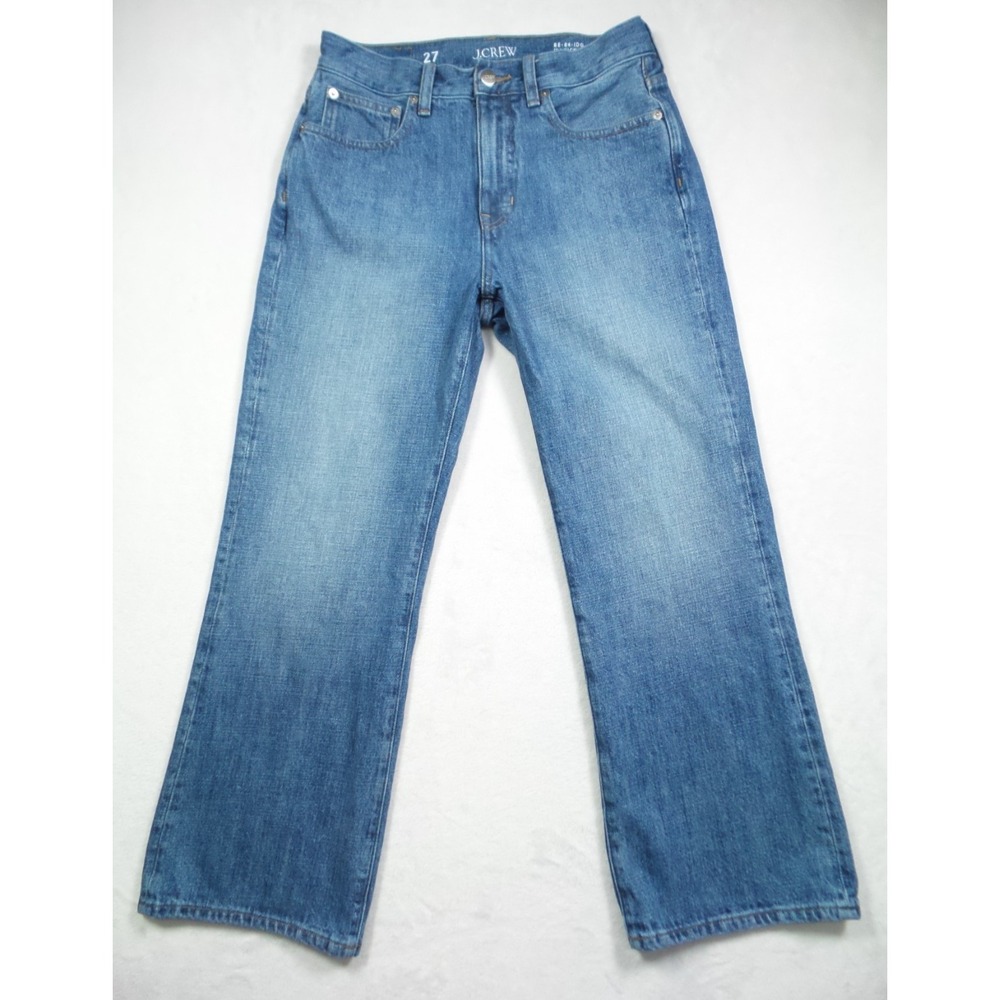 J Crew Jeans Womens Size 27 Blue Denim '84‎ Kick Out High Rise Relaxed Comfort